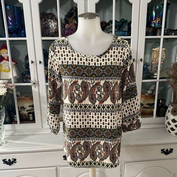 Newbury Kustom Paisley Size Small Top - Picture 1 of 8